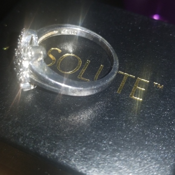 Absolute Simulated Diamond Ring Sterling Silver 8 - Picture 3 of 8